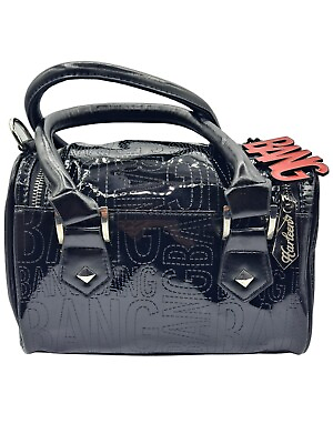 #ad Harley Quinn Womens Black Comic Book Villain Barrel Mini Handbag Purse $16.99