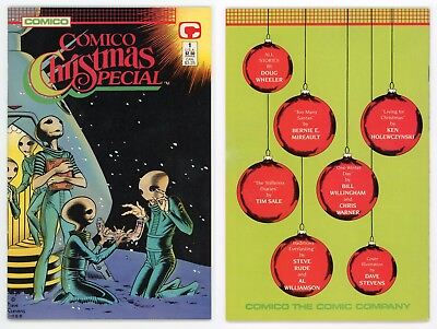 #ad Comico Christmas Special #1 VF 7.5 DAVE STEVENS Cover Aliens Rude Sale Art 1988 $24.99