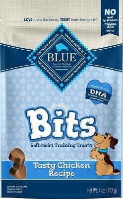 #ad LM Blue Buffalo Blue Bits Soft Moist Training Treats Tasty Chicken Recipe 4 oz $15.16