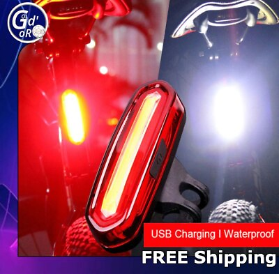 #ad Luz para Bicicleta LED USB Recargable Bike Tail Light Waterproof Lamp Cycling $22.97