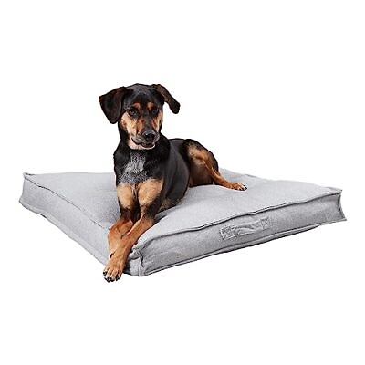 #ad Mila Square Tufted Pillow Style Dog Bed Cement Medium 32quot; x 32quot; $96.57