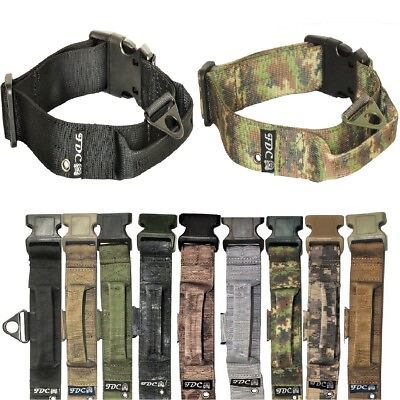 #ad Heavy Duty Tactical Military Dog Collars Handle Width 1.5in Plastic Buckle M XXL $12.99