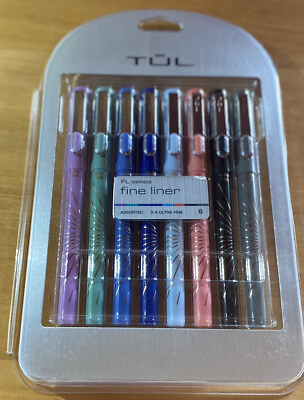 #ad TUL Fine Liner Ultra Fine 0.4 mm Assorted Barrel amp; Ink Colors Pack of 8 Pens NEW $12.88