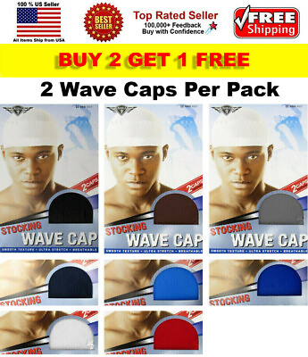 #ad Men#x27;s Stocking Wave Cap Sports HeadWrap Pack of 2 Caps Breathable Ultra Stretch $6.79