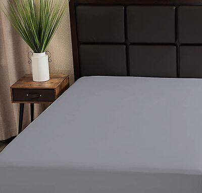 #ad CirclesHome Cotton Sateen Fitted Sheet Only King Size Luxurious Linen Bed... $36.83