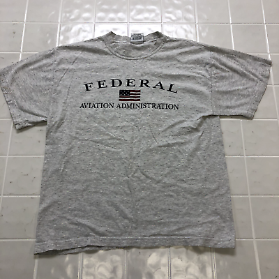#ad Vintage Gear For Sport Gray Federal Aviation Administration T shirt Adult Size M $24.00
