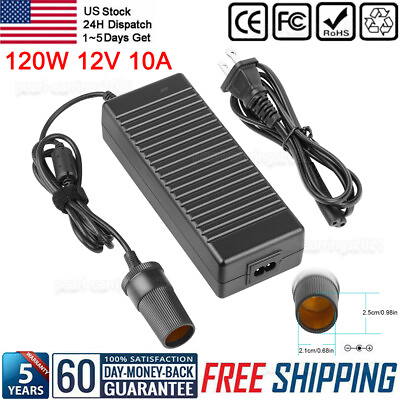 #ad 12V 120W AC to DC Power Adapter Converter Car Cigarette Lighter Socket Charger $20.99