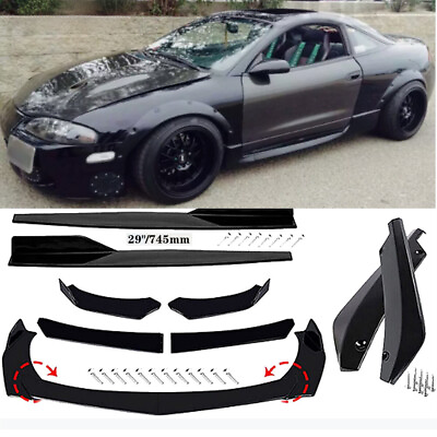 #ad For Mitsubishi Eclipse Front Bumper Rear Lip Spoiler Body Kit29quot; Side Skirts $59.99