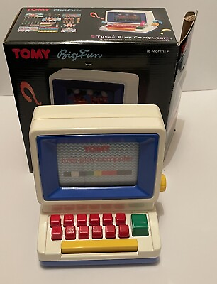 #ad 1980s Vintage Retro Tomy Tutor Play Computer Rare Learning Toy Working Boxed GBP 17.99