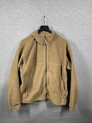 #ad Columbia Brown Zip Up Soft Jacket Size Large $12.95