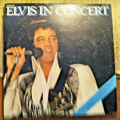 #ad Elvis Presley In Concert 2 LP w ad insert SHIPPING DEAL $14.51