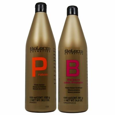 #ad Salerm Protein Shampoo 36 oz and Balsamo Conditioner 34.6 oz Duo Set $46.50