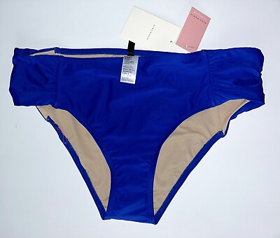 #ad Alex Marie Large Royal Blue Shirred Size Med Rise Swim Bottom BRAND NEW w Tags $22.50