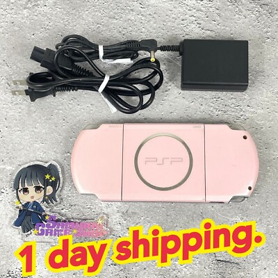#ad Sony PSP 3000 Blossom Pink Console with Charger amp; Battery Region Free Used Good $118.99