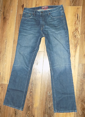 #ad Mens Arizona Jean Co Original Bootcut Straight Fit Dark Wash Blue Jeans 34 x 34 $17.99