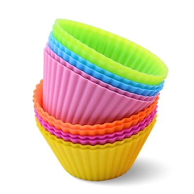 #ad Silicone Baking Cups: Reusable Silicone Baking Cups Non Stick Muffin Liners... $14.43