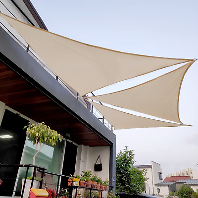 #ad Outdoor Sun Shade Sail Canopy Shelter Cover Triangle Patio Awning Garden Pool $39.19