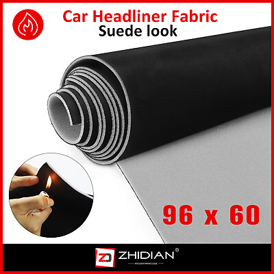 #ad Headliner Fabric Foam Backed Suede Match Car Roof Liner Sag Upholstery 96quot;x60quot; $40.99
