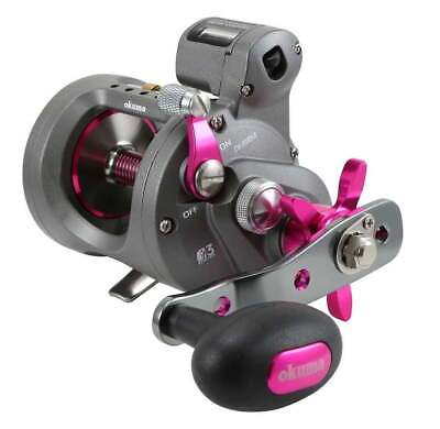 #ad Okuma Cold Water Line Counter Fishing Reel 203D Left Hand Ladies Edition Durable $135.34