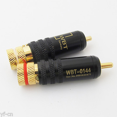 #ad 50x High Quality Gold Plated RCA Plug Lock Soldering Audio Video Plug Connector $133.40