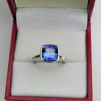#ad 3.25 Ct Natural Blue Sapphire 925 Sterling Silver Handmade Ring Gift For Her $34.00