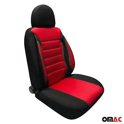 #ad Front Car Seat Covers Protector for Mini Black Red Cotton Breathable 1Pc $79.90