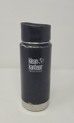 #ad Klean Kanteen 15oz Cafe Cap Insulated Stainless Steel Water Bottle Black $13.99