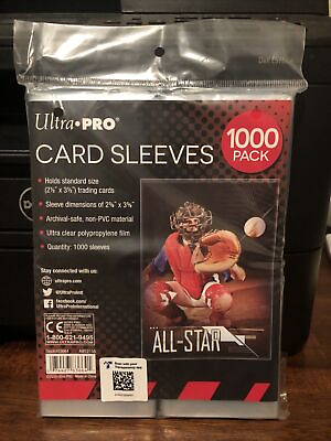 Ultra Pro Penny Card Soft Sleeves 1000 Pack for Standard Sized Cards $11.74