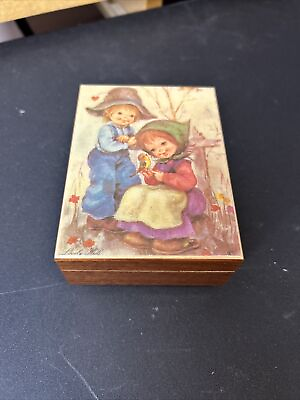 #ad Swiss Music Box Plays Roses From The South “Lovely Kids” Musikdose Switzerland $10.00