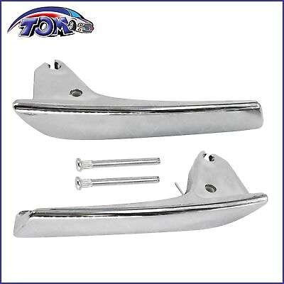 #ad New Inner Door Handle Left Right Pair Chrome Front or Rear For Chevy GMC $12.00