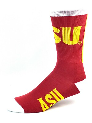 #ad Arizona State Sun Devils Maroon Name Down Leg Crew Socks $6.99