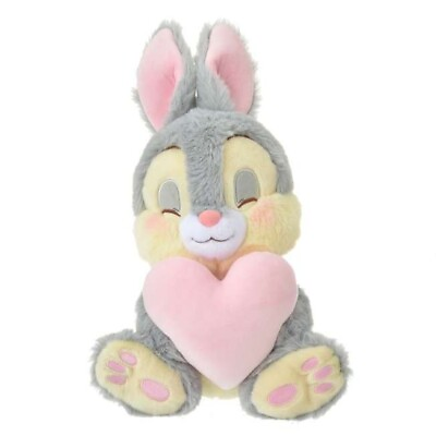 #ad Disney Plush Thumper Rabbit Smile Hugging Heart Stuffed Toy Disney Store Japan $64.80
