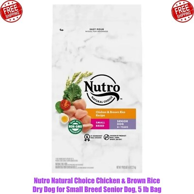 #ad Nutro Natural Choice Dry Dog for Small Breed Senior Dog 5 lb Bag $27.81