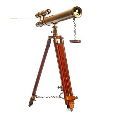 #ad Antique Telescope 16quot; Double Barrel Vintage Telescope $377.51