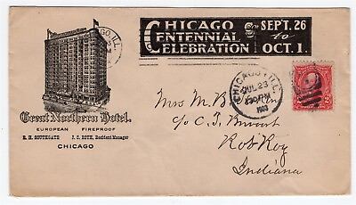 #ad US Chicago IL Centennial Celebration Great Northern Hotel Advertising Cover $69.99