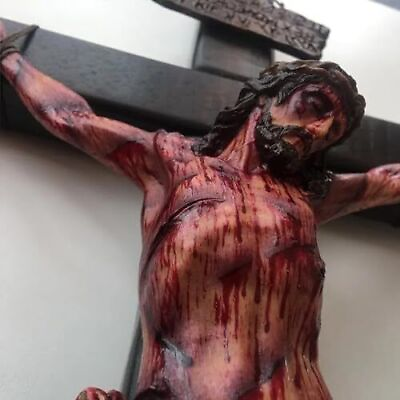 #ad Handmade Realistic CrucifixRealistic Crucifix Wound For Meditation Wall Cross $15.99