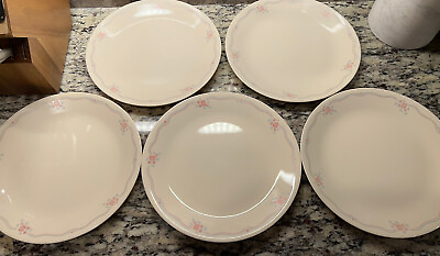 #ad Corelle ENGLISH BREAKFAST Dinner Plates 10.25quot; Beige Sandstone pink blue 5 $11.19
