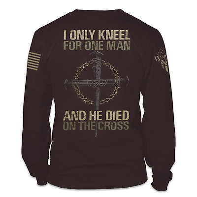 #ad Only Kneel For One Long Sleeve Patriotic Shirt American Pride Veteran Support Te $36.99