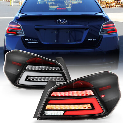 #ad ^SuperFlux LED^ Neon Tube Running Lamp Black Tail Light For 15 21 Subaru WRX STI $231.95