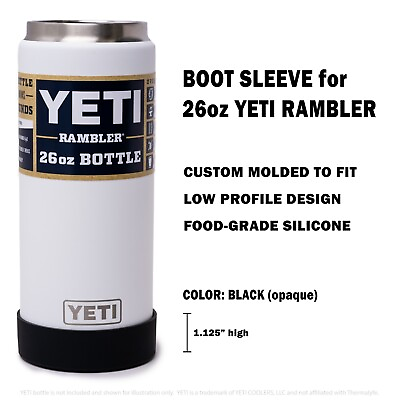 #ad Heavy Duty Low Profile Silicone Boot Sleeve for Yeti 26oz amp; 36oz Rambler Bottles $11.99