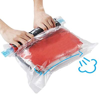 #ad 10x Travel Compression Vacuum Bags Roll Up Spave Saver Bags for Travel Packing $22.87