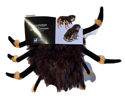 #ad Halloween Pet Size XS 10.5quot; Back Length Spider Black Yellow Costume for Pet NWT $6.58