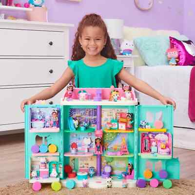#ad 2 Ft Gabby#x27;s Dollhouse Purrfect Dollhouse Playset W Accessories amp; Sounds 3 kids $46.84