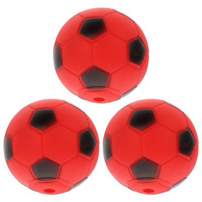 #ad 3 Pcs Pet Soccer Toy Vinyl Dog Rubber Chew Toys Squeaky Ball $12.99