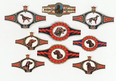 IRISH SETTER COLLECTION OF DOG COLLECTABLE BANDS amp; DUTCH CIGAR BANDS GBP 2.99