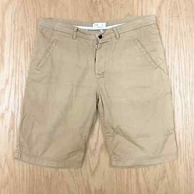 #ad Mens FOLK Clothing Cotton Chino Classic Shorts Khaki Tan Size 3 10” Medium US 32 $42.00