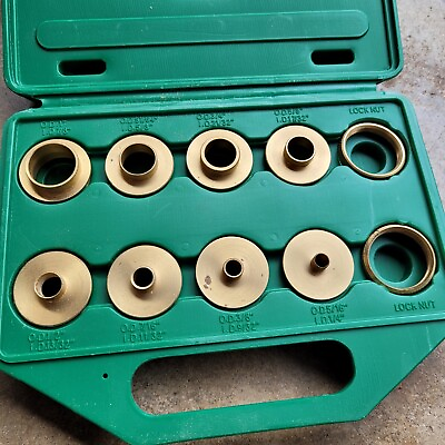#ad Woodcraft Brass Router Template Bushing Guide Kit Set $29.95