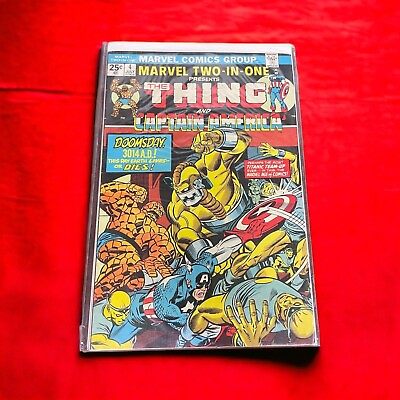 #ad Marvel Comics Two in One #4 with The Thing and Captain America 1974 NICE $13.85