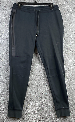 #ad Nike Tech Fleece Jogger Pants Sweatpants M Black Pockets Zip Mens Draw String $18.97