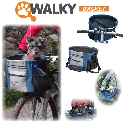 #ad Walky Dog Basket Pet Dog Bicycle Basket Carrier Easy Mounting Up to 15lbs $59.99